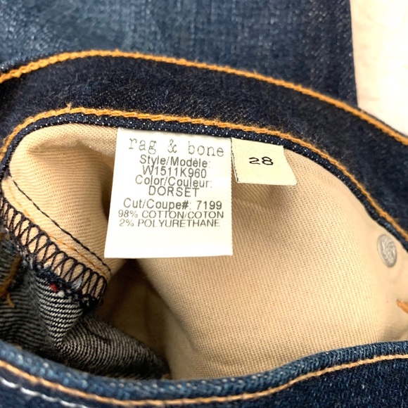 Rag and Bone Skinny Dorset Jeans Blue 28 - Picture 10 of 13